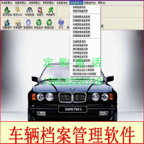 車輛檔案管理軟件標(biāo)準(zhǔn)版 洗車養(yǎng)路加油年審費(fèi)